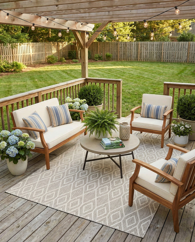 Urban Oasis Rugs Collection Area Rug -  Boulevard (Gray Cream) Rectangle Gray Cream  lifestyle 6