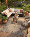 Patio Heritage Collection Area Rug -  Charleston (Beige) Rectangle Beige  lifestyle 12