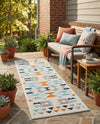 Bahama Breeze Outdoor Collection Area Rug -  Andros Runner Gray  lifestyle 77