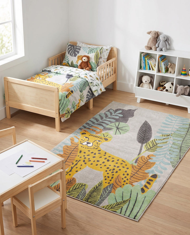Wonder Tykes Collection Area Rug -  Puzzled Rectangle Gray  lifestyle 12
