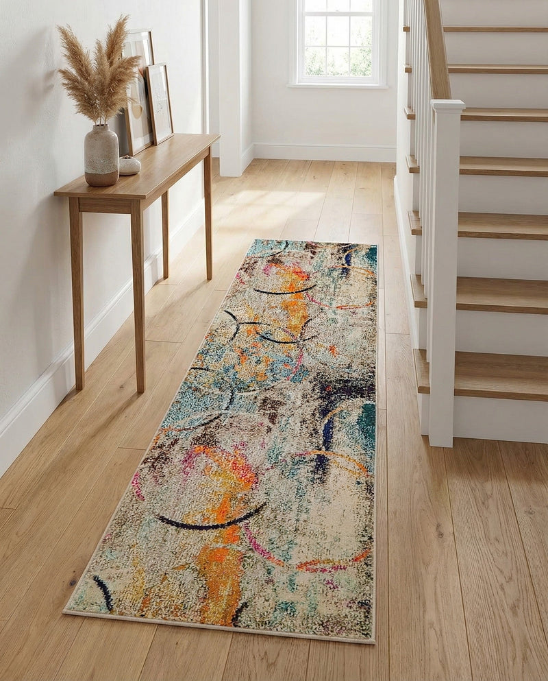 Chromatic Oasis Collection Area Rug -  Fresco Runner Multi  lifestyle 50