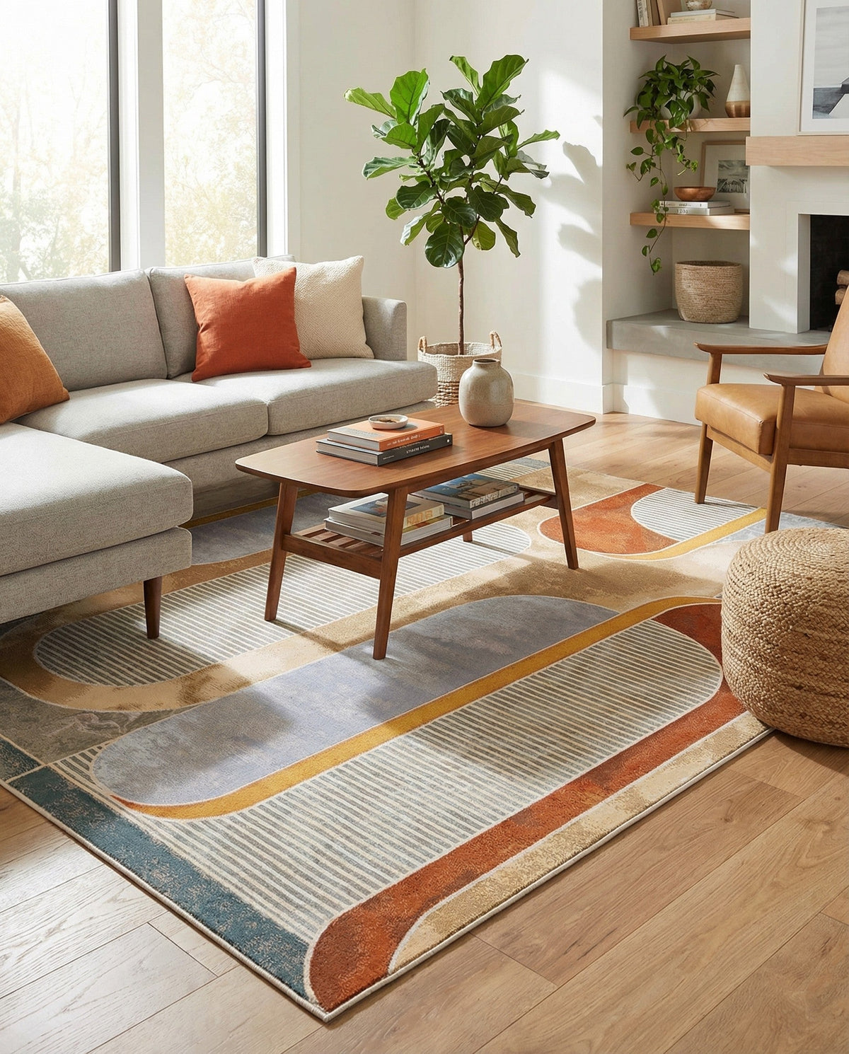 Urban Terrace Collection Area Rug -  Deck Rectangle Multi  lifestyle 5