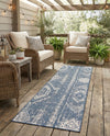 Desert Nomad Terrace Collection Area Rug - Sahara (Blue) Runner Blue  lifestyle 36
