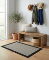 Terrace Fringe Collection Area Rug - Oceanside Rectangle Black  lifestyle 9