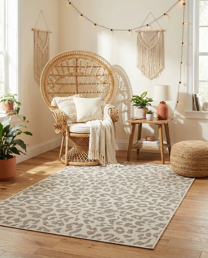 Savannah Escape Collection Area Rug -  Amazon (Ivory Gray) Rectangle Ivory Gray  lifestyle 11