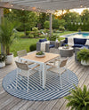 Urban Terrace Collection Area Rug -  Astoria (Blue) Round Blue  lifestyle 29