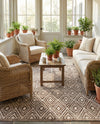 Sanctuary Retreat Collection Area Rug -  Oasis Rectangle Chocolate Brown  lifestyle 32