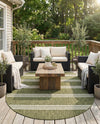 Urban Oasis Rugs Collection Area Rug -  District (Green) Oval Green  lifestyle 25
