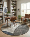 Copenhagen Edge Collection Area Rug -  Amager Round Multi  lifestyle 71