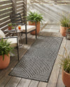 Urban Terrace Collection Area Rug -  Astoria (Black and White) Runner Black and White  lifestyle 50