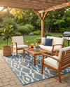 Coastal Terrace Collection Area Rug -  Tidepool Rectangle Blue  lifestyle 11