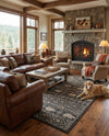 Mesa Oasis Rugs Collection Area Rug - Sundown Rectangle Black  lifestyle 18