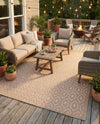 Garden Lattice Charm Collection Area Rug - Arbor (Beige) Rectangle Beige  lifestyle 9