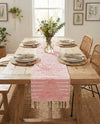 Thar Cotton Collection Area Rug - Jaisalmer (Rose) Table Runner Rose  lifestyle 58