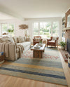 Zagros Oasis Collection Area Rug -  Kermanshah Rectangle Blue  lifestyle 6