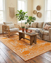 Dover Terrace Collection Area Rug -  Lagoon (Orange) Rectangle Orange  lifestyle 16