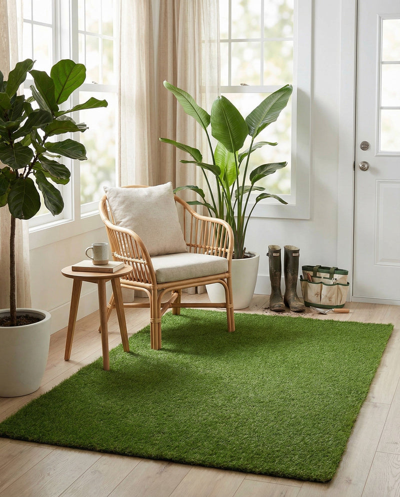 Meadow Retreat Collection Area Rug - Glen Rectangle Green  lifestyle 18