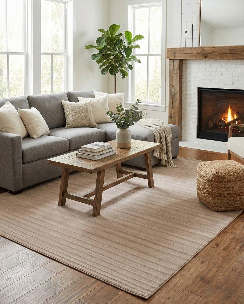 Soho Elegance Collection Area Rug - Chelsea (Light Brown) Rectangle Light Brown  lifestyle 12