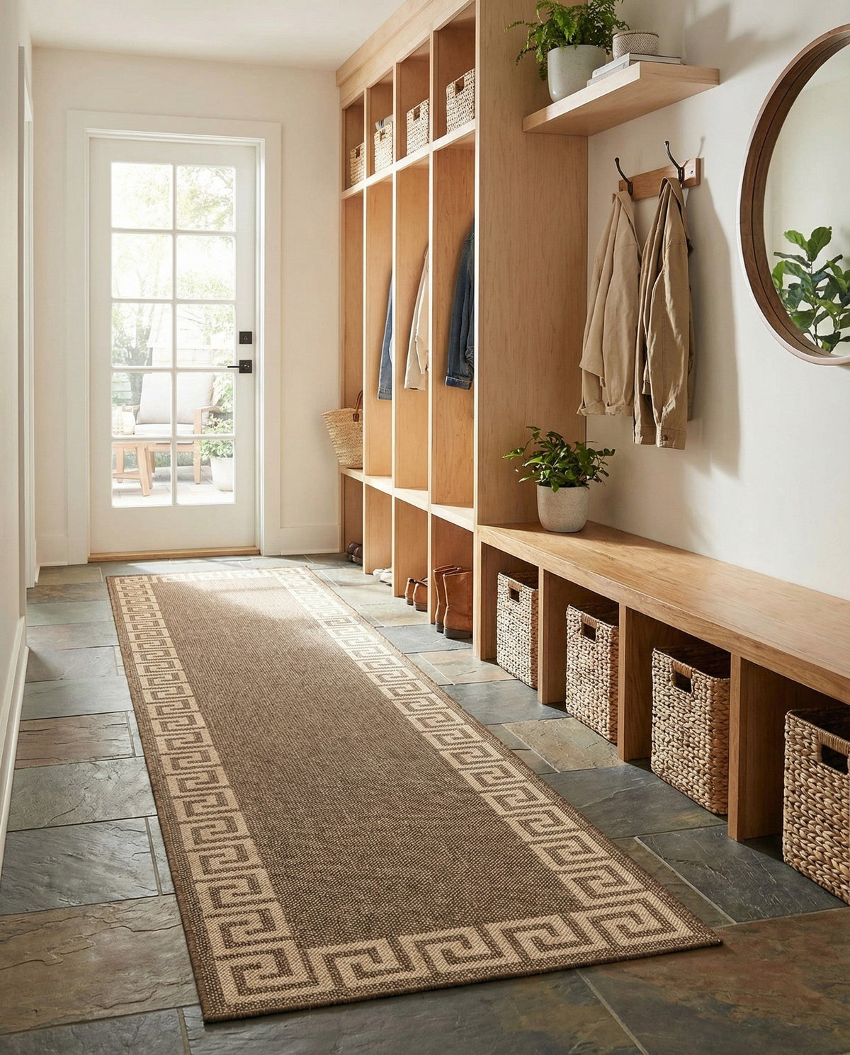 Sahara Sands Collection Area Rug -  Elephantine Runner Brown  lifestyle 81