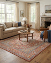 Seville Stripes Collection Area Rug - Cadiz (Brick Red) Rectangle Brick Red  lifestyle 30