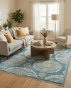 Arcadia Rugs Collection Area Rug -  Atlantis (Gray and Blue) Rectangle Gray and Blue  lifestyle 15