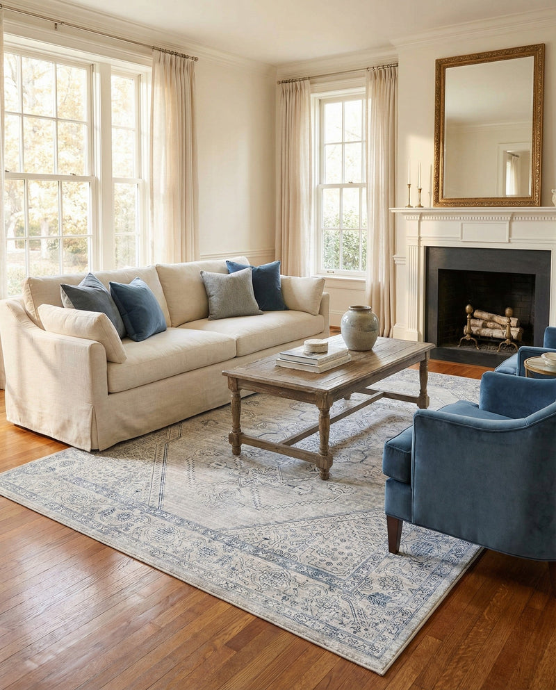 Coastal Haven Collection Area Rug -  Marina Rectangle Gray  lifestyle 41