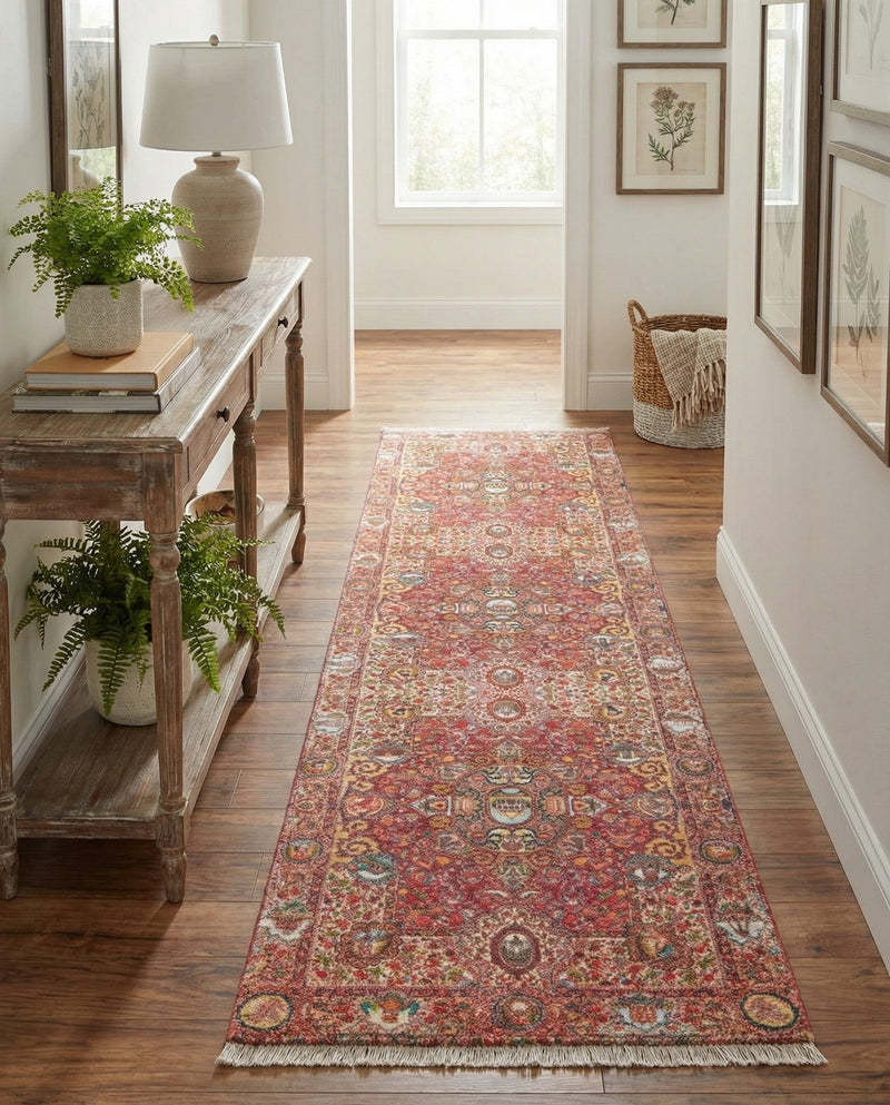 Bazaar Chic Collection Area Rug -  Khouribga Runner Rust Red  lifestyle 52