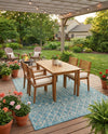 Savannah Pergola Collection Area Rug -  Pergola (Aqua) Rectangle Aqua  lifestyle 20