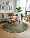 Urban Terrace Collection Area Rug -  Chelsea (Green) Round Green  lifestyle 79