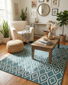 Urban Oasis Rugs Collection Area Rug -  Boulevard (Teal) Rectangle Teal  lifestyle 20