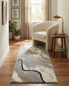 Sienna Collection Area Rug -  Tuscany Runner Gray and Ivory  lifestyle 52