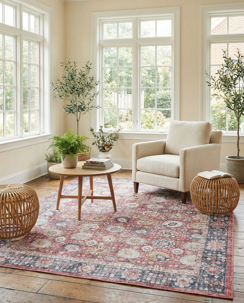 Heritage Elegance Collection Area Rug -  Gatchina Rectangle Vintage Red  lifestyle 20