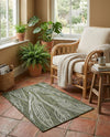 Seaside Blooms Collection Area Rug -  Evergreen (Green) Rectangle Green  lifestyle 21