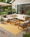 Seaside Serenity Collection Area Rug - Veranda (Corn Harvest Yellow) Rectangle Corn Harvest Yellow  lifestyle 5