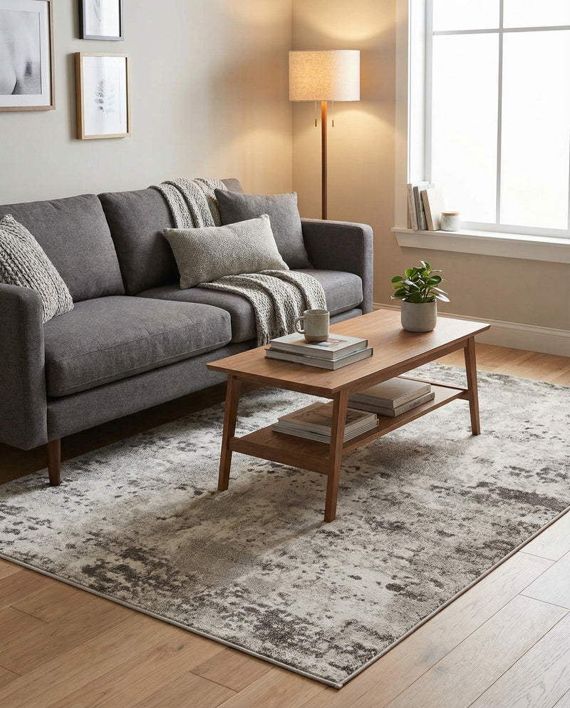 Luminara Sands Collection Area Rug - Elysium (Stone Gray) Rectangle Stone Gray  lifestyle 24