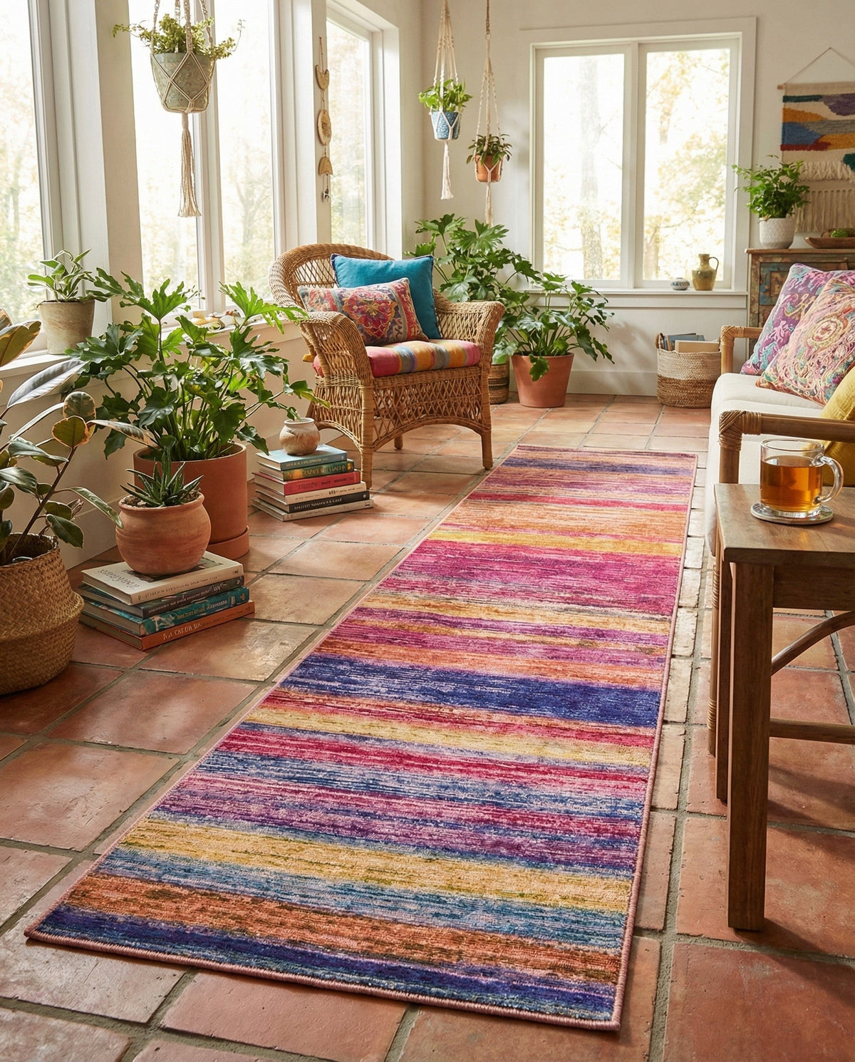 Sahara Essence Collection Area Rug - Oasis (Multi) Runner Multi  lifestyle 72
