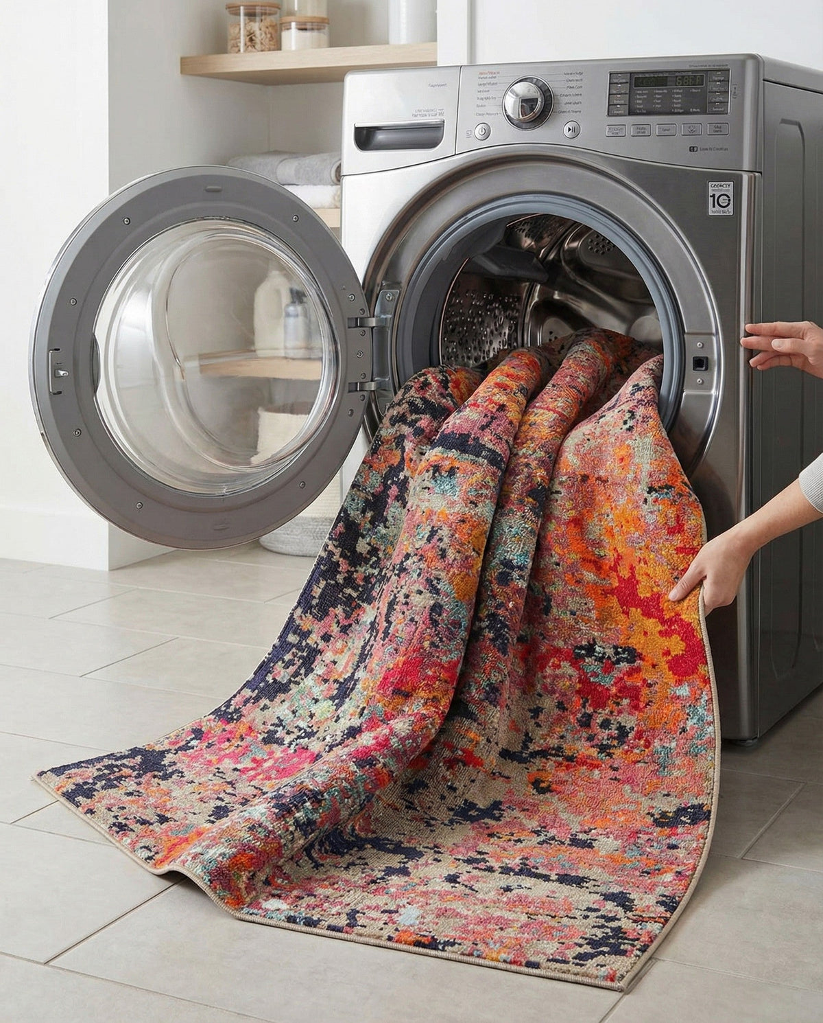 Colorburst Oasis Collection Area Rug -  Prism Rectangle Multi  lifestyle 4