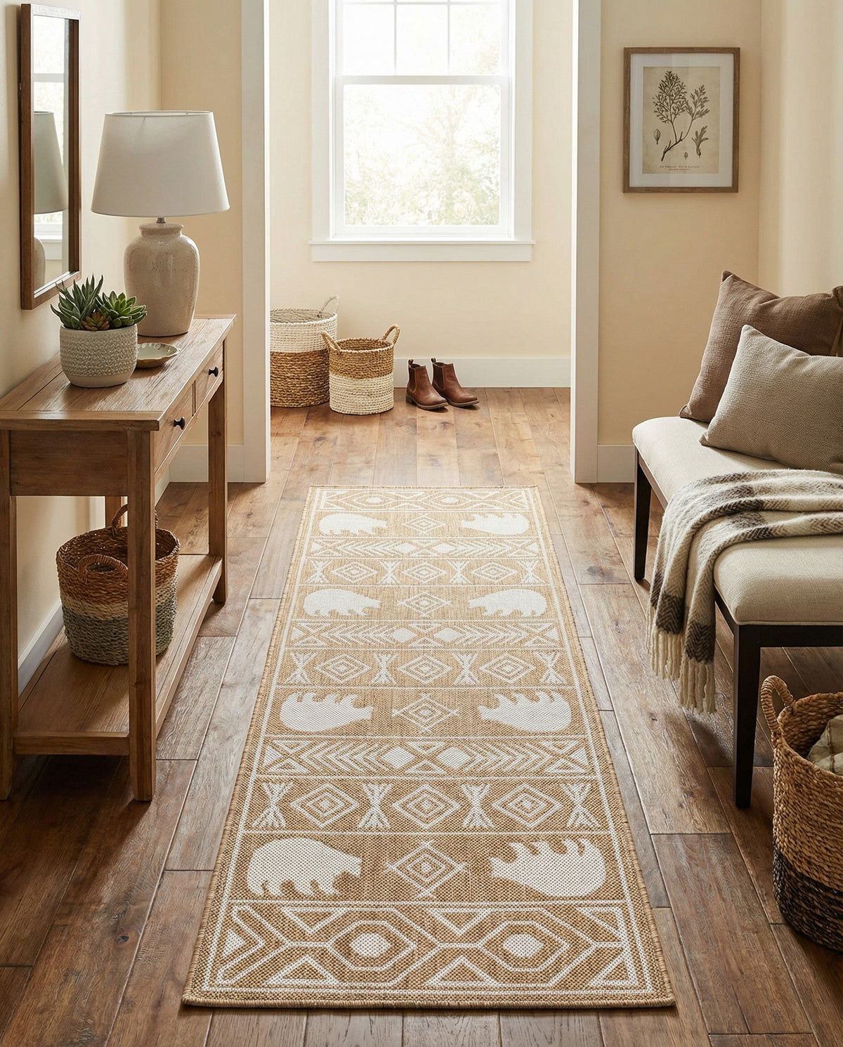 Mesa Oasis Rugs Collection Area Rug - Sundown Runner Taupe  lifestyle 127