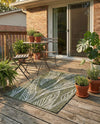 Seaside Blooms Collection Area Rug -  Evergreen (Green) Rectangle Green  lifestyle 22