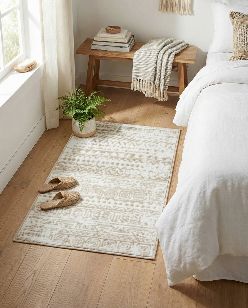 Sanctuary Retreat Collection Area Rug -  Refuge Rectangle Snow White  lifestyle 27