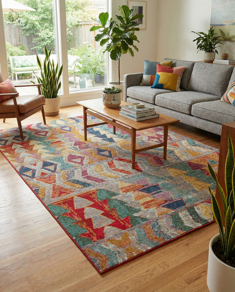 Urban Terrace Collection Area Rug -  Arcade Rectangle Multi  lifestyle 43
