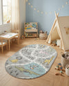 Wonder Tykes Collection Area Rug -  Enigma Oval Gray  lifestyle 72