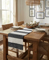 Tassel Trail Collection Area Rug - Pathway (Navy Blue) Table Runner Navy Blue  lifestyle 42
