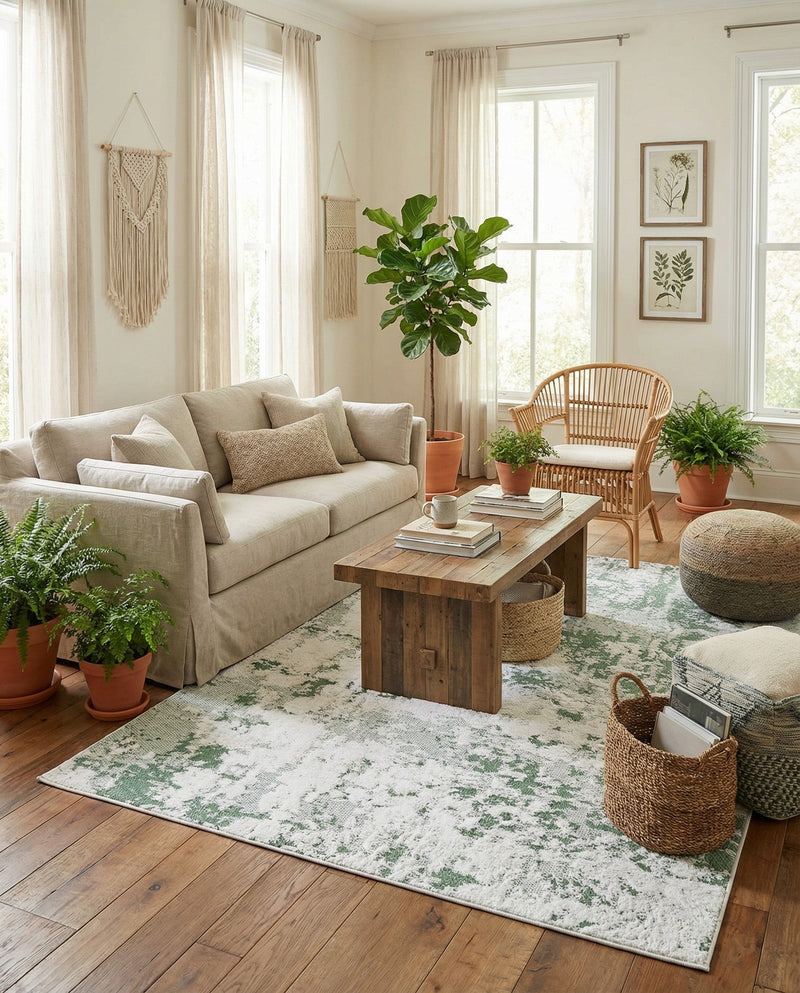 Cathedral Elegance Collection Area Rug -  Basilica Rectangle Green  lifestyle 79