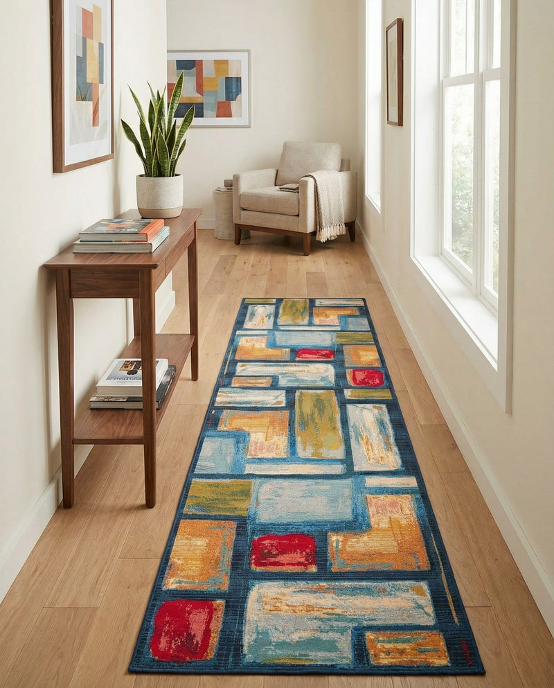 Urban Terrace Collection Area Rug -  Portico Runner Multi  lifestyle 74