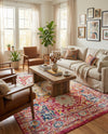 Parisian Elegance Collection Area Rug - Versailles (Pink Gray) Rectangle Pink Gray  lifestyle 12
