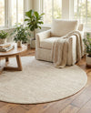 Bloomsbury Elegance Collection Area Rug -  Kensington (Ivory) Round Ivory  lifestyle 42