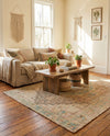 Savannah Threads Collection Area Rug -  Mojave Rectangle Khaki and Ivory  lifestyle 12