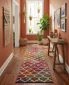 Trellis Mosaic Collection Area Rug -  Pergolatown (Multi) Runner Multi  lifestyle 47