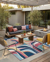 Urban Terrace Collection Area Rug - Venice Rectangle Multi  lifestyle 22